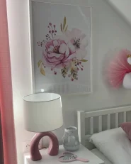 Kids Wall Decor Swan ODETTA 32 cm Cotton White_1160840