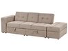 Sectional Sofa Bed with Ottoman Taupe FALSTER_935845