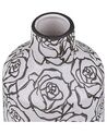Stoneware Flower Vase 26 cm White with Black ALINDA_810621