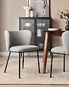 Conjunto de 2 sillas de comedor MINA Bouclé Gris