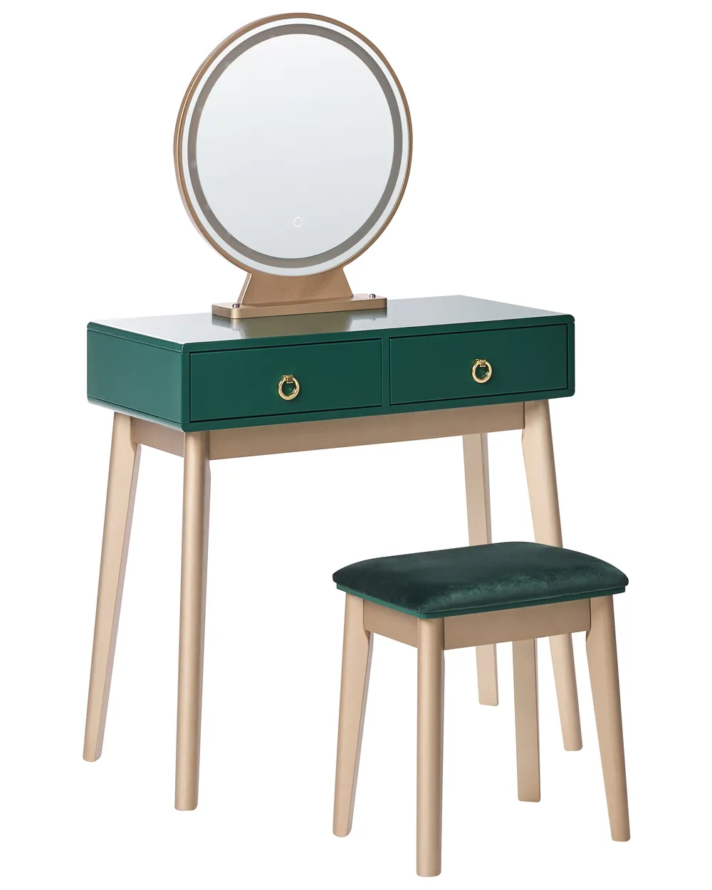emerald green dressing table Italian Minimalist Light Luxury Emerald Green Solid Wood Adjustable Folding  Mirror Dressing Table Storage Modern Apartment