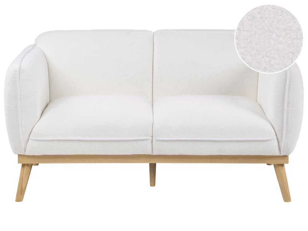 Sofa 2 Seater LJUNG Boucle White