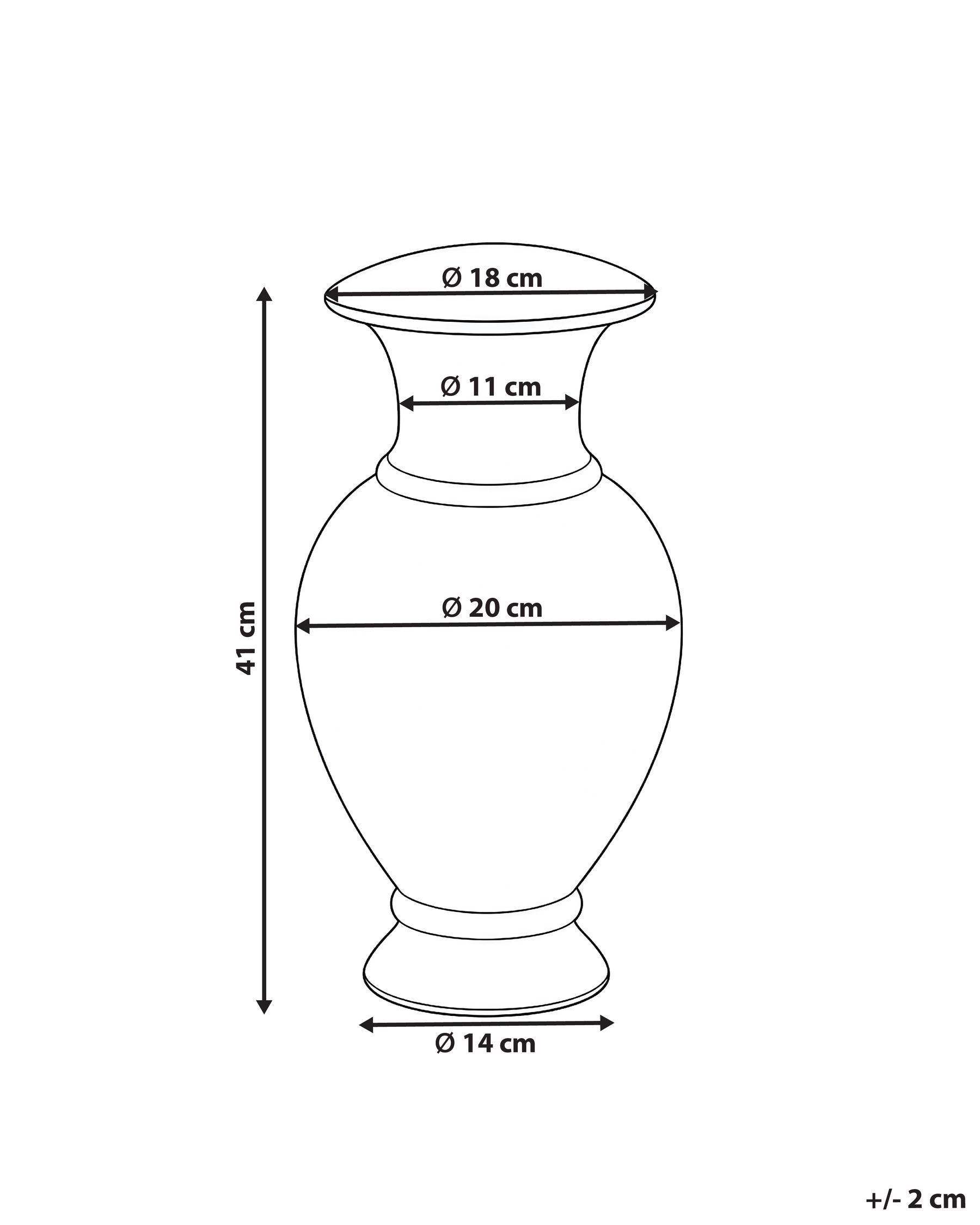 Wazon na kwiaty CALCEOLUS 41 cm Metal Złoty_1184926