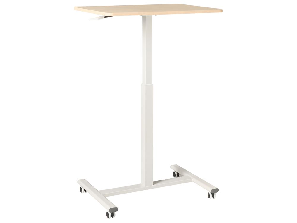 Laptoptisch manuell höhenverstellbar ACADEMIA 65 cm 48 cm Hellbraun / Weiss