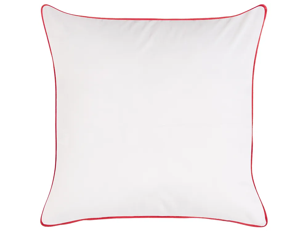 Zestaw 3 poduszek dekoracyjnych XAVIA 30 x 50 cm 45 x 45 cm Biały Wzór świąteczny_1164611