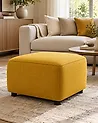 Pouf CONRAD Coton Jaune