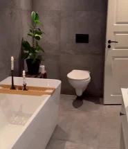 Back to Wall Bathtub QUATRE 1700 x 750 mm White_969510