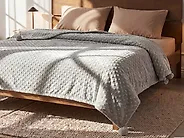 Kuscheldecke SAMUR 200 x 220 cm Hellgrau_1177852