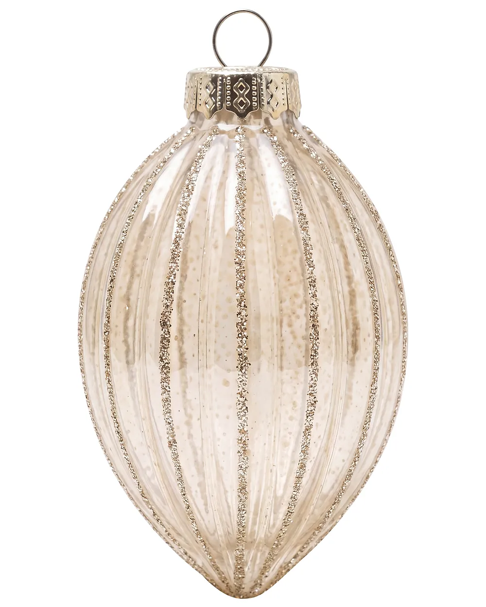 Set of 42 Baubles ICEGLOW Glass Gold_1192281