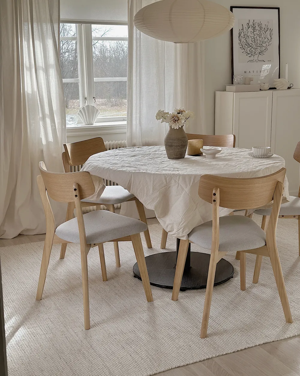 Set di sedie da pranzo HOPE Legno Marrone chiaro/Grigio