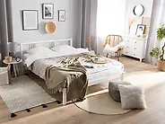 Bed Pine Wood VANNES 180 x 200 cm (EU Super King) White_1172125