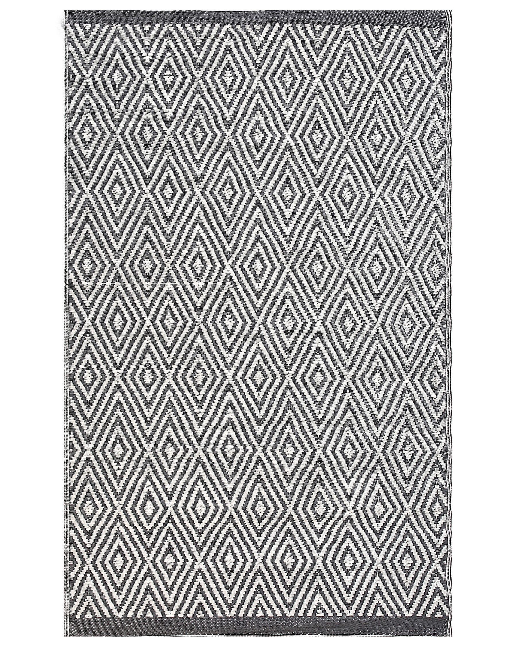 Outdoor Teppich grau 120 x 180 cm geometrisches Muster SIKAR_790853