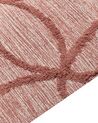 Teppich Baumwolle rot 160 x 230 cm geometrisches Muster Kurzflor KIRSEHIR_839684