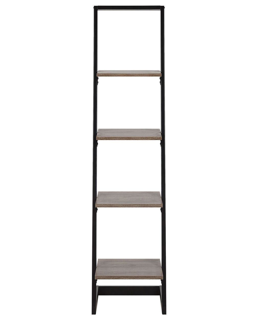 4 Tier Ladder Bookcase Black and Dark Wood JOPLIN Beliani