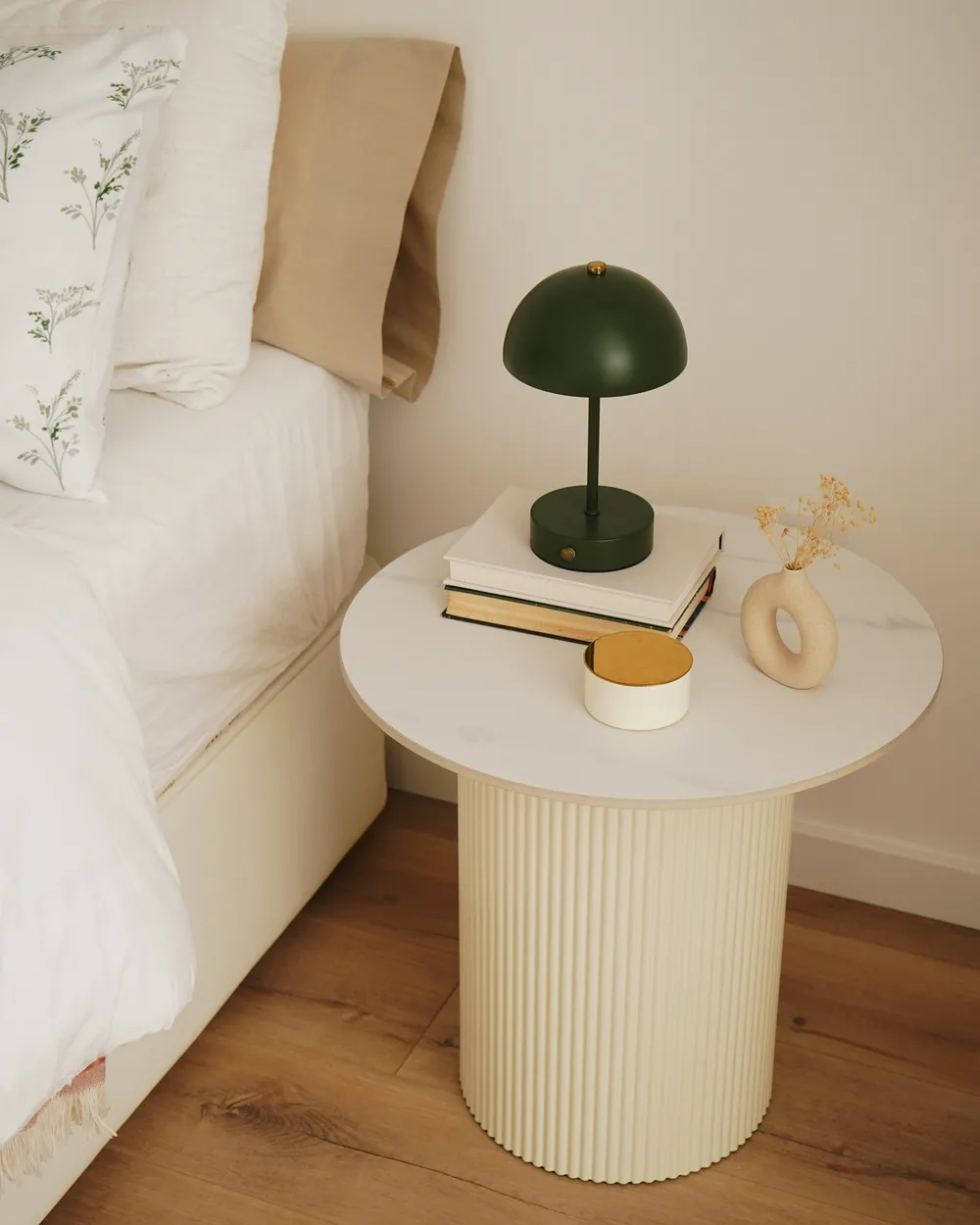 Side Table LEONA Ceramic Light Beige_976894
