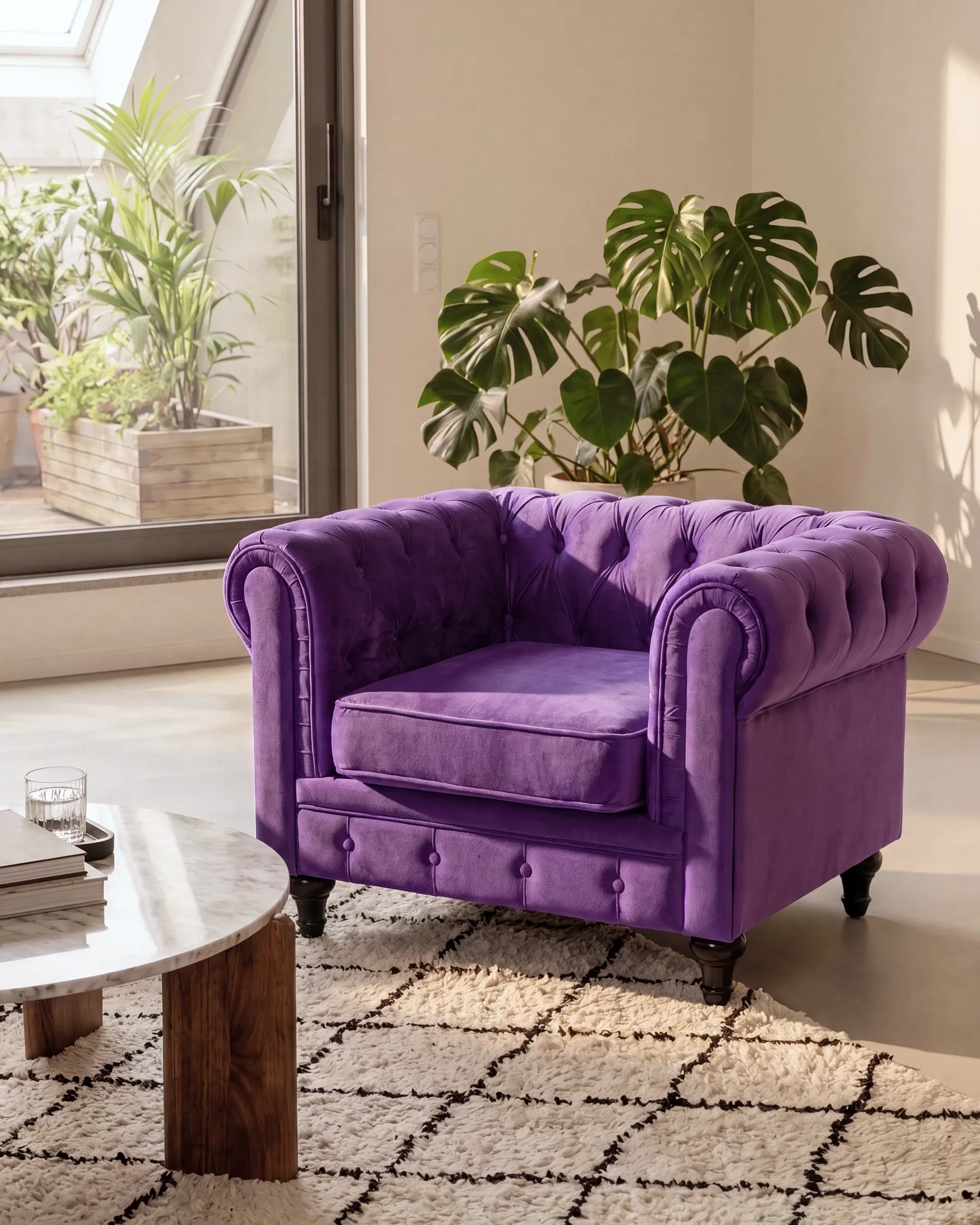 Armchair CHESTERFIELD Velvet Violet_705685