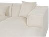 Left Hand Jumbo Cord Corner Sofa Off-White DOLVA_863079
