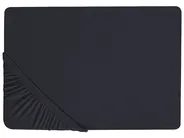 Coprimaterasso elasticizzato JANBU 90 x 200 cm Cotone Nero_845323