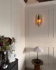 Set of 2 Wall Candle Holders FEIJO 44 cm Metal Gold_1046199
