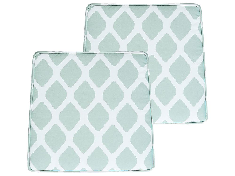 Conjunto de 2 almofadas de cadeira para jardim TERNI 37 x 34 cm Verde menta