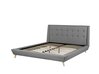 Gestoffeerd bed grijs met lattenbodem 160 x 200 cm TOURS_727964