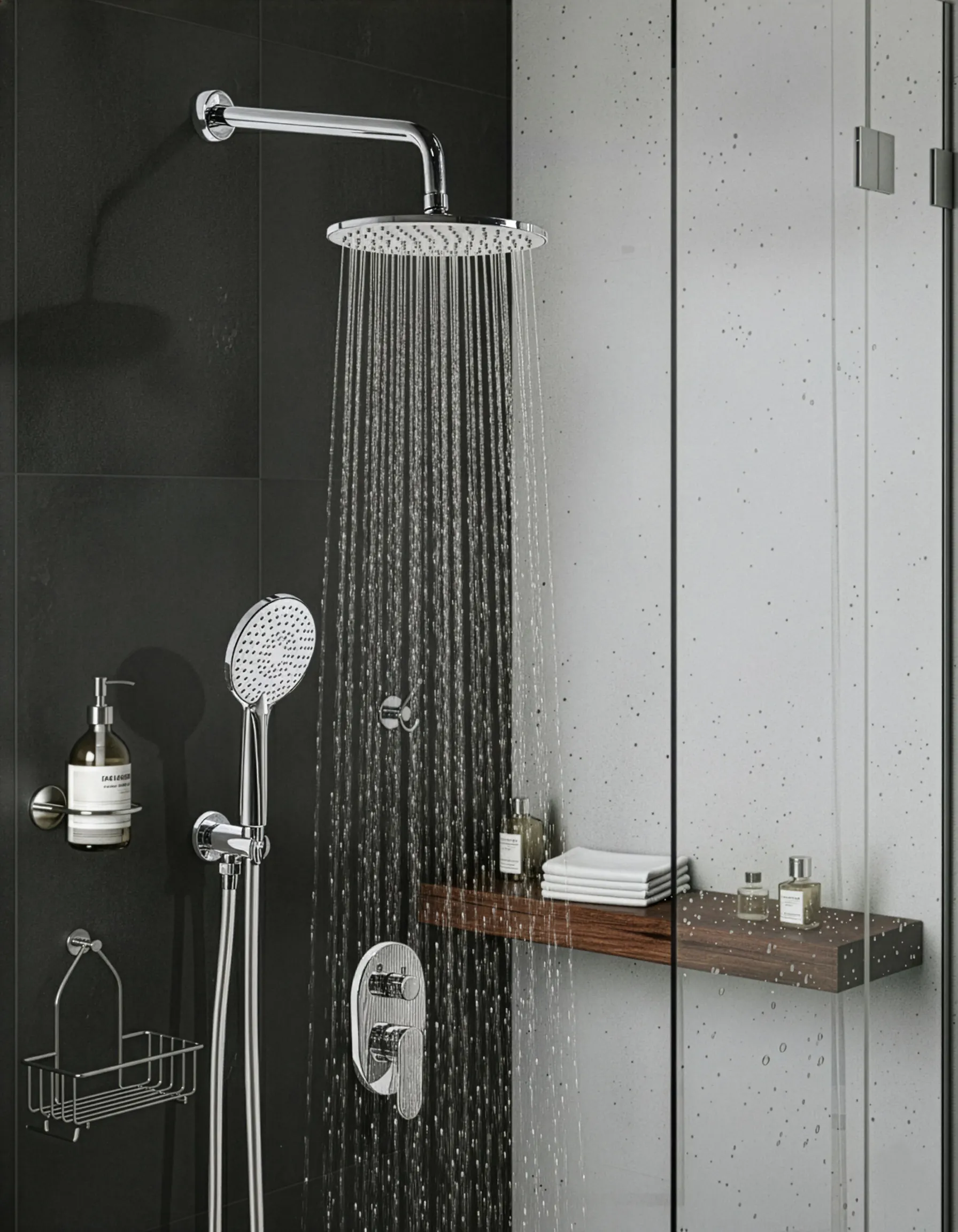 Concealed Shower Set with Rainshower TINGUIRIRICA Silver_1000417