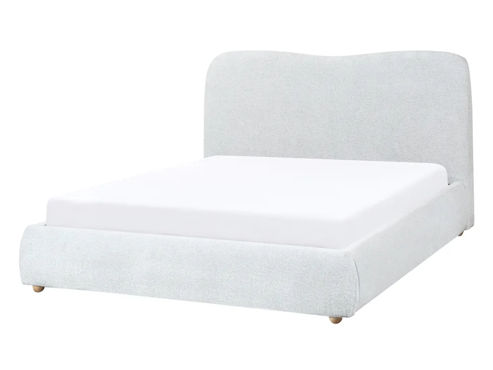 Ottoman Bed BLAGNAC Fabric Light Grey 140 x 200 cm (EU Double)_1009317