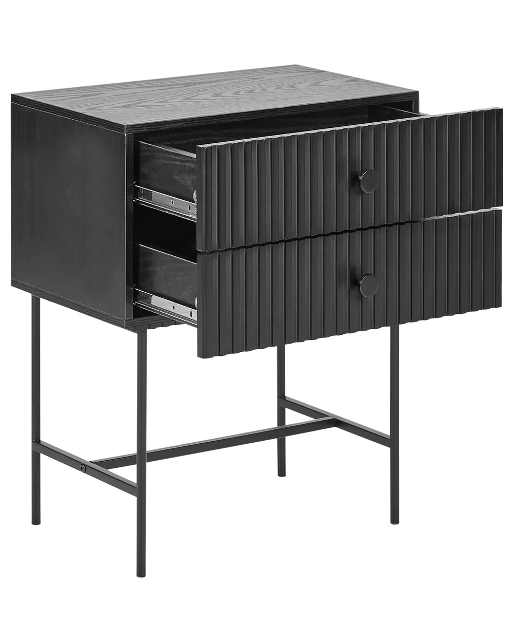 2 Drawer Bedside Table COVENTRY Black_1031967
