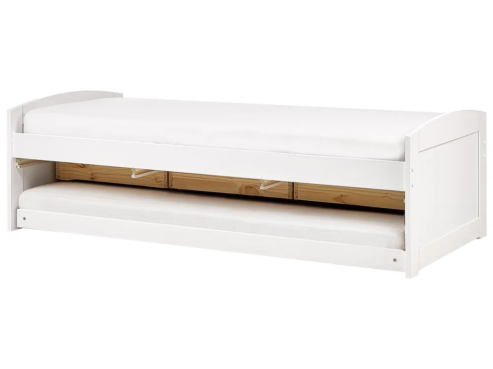 Trundle Bed Pine Wood PETIVILLE 90 x 200 cm (EU Single) White_939675
