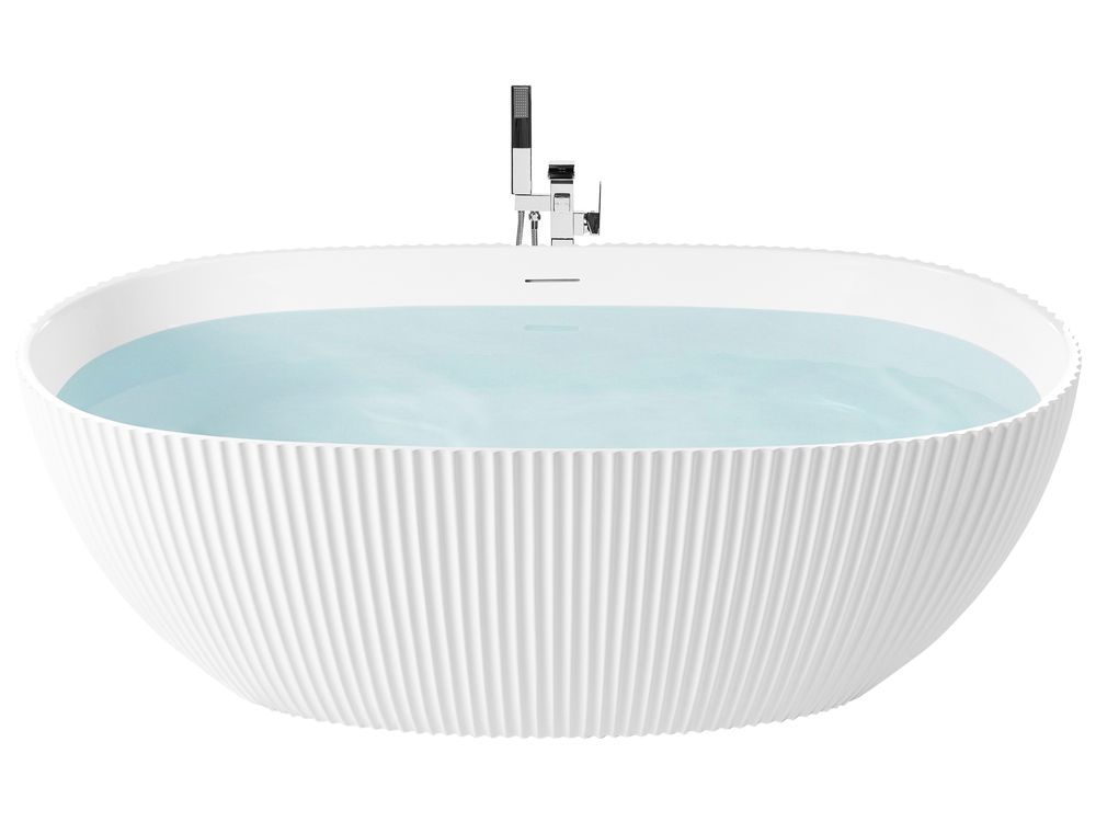 Freistehende Badewanne JUTAI 170 x 81 cm Weiß