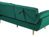 Sofa rozkładana welurowa zielona ASBY_788039