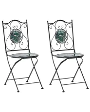 Set di 2 sedie da giardino COZZANA Metallo Nero_969871
