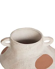 Jarrón para flores ALOSIDAE 19 cm Gres Beige claro_1183904
