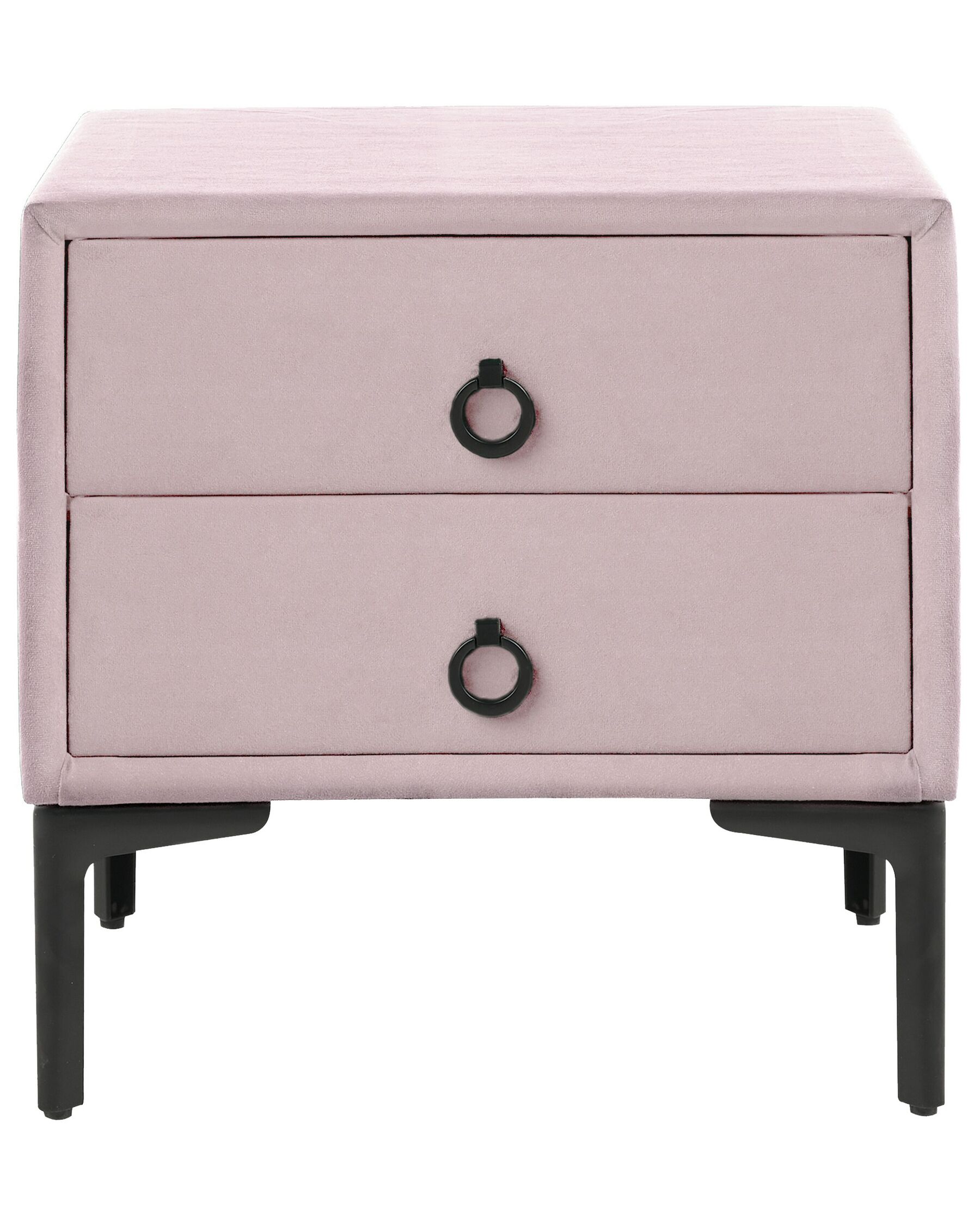 Szafka nocna welurowa różowa SEZANNE_892514