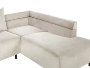 Corner Sofa 4 Seater LUNNER Corduroy Beige Left Hand_961130