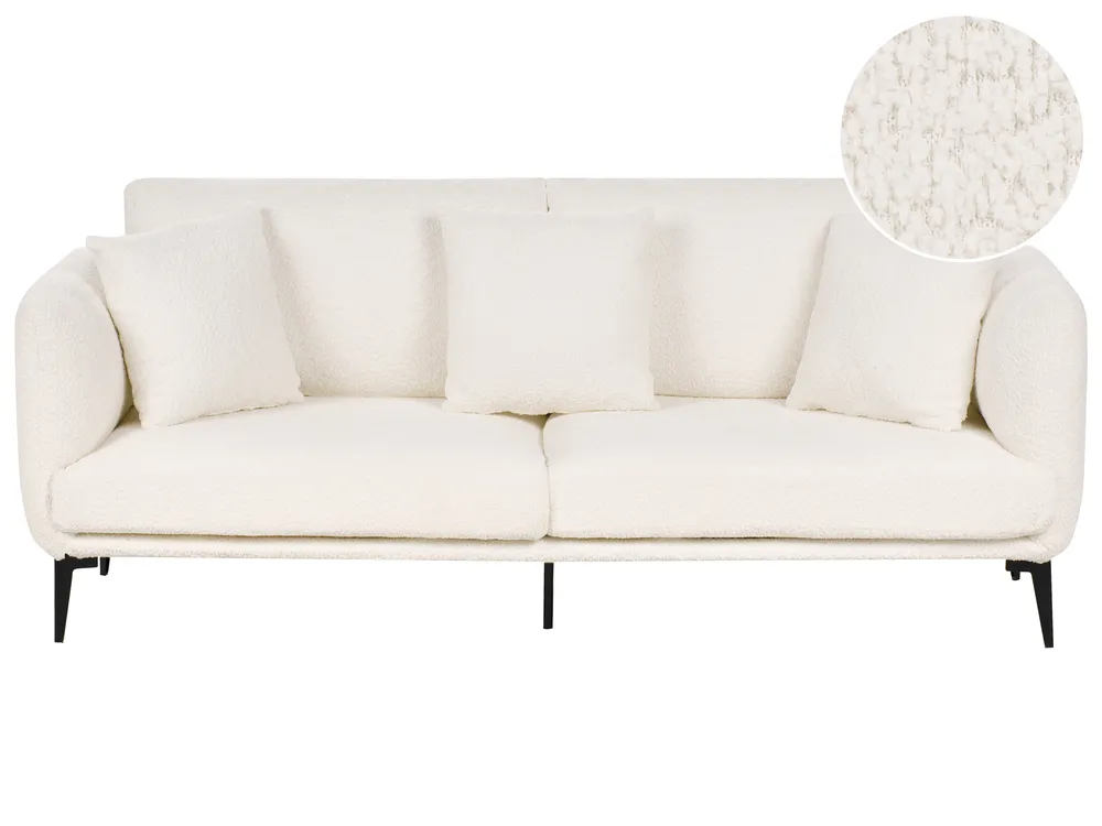 Sofa dla 3 osób BODUM Boucle Złamana biel