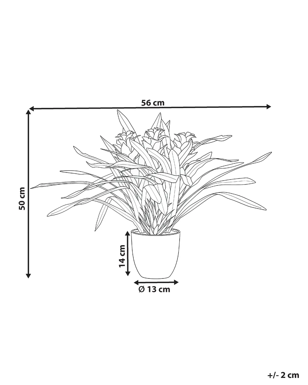 Pianta artificiale GUZMANIA ATILLA 50 cm Verde_1069946