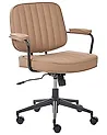 Desk Chair BERNE Faux Leather Light Brown