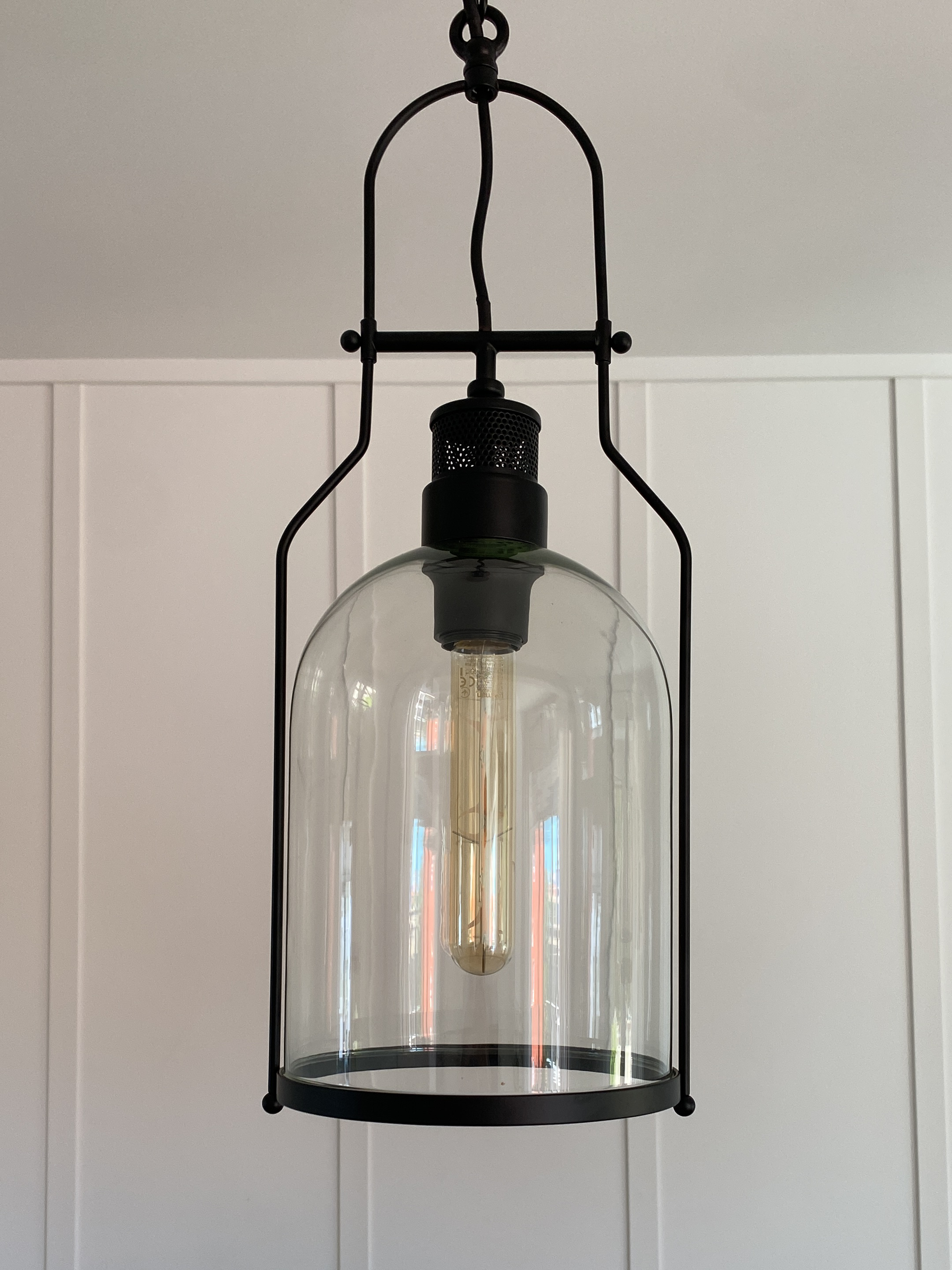 Metal Pendant Lamp Black BASHILO_824838