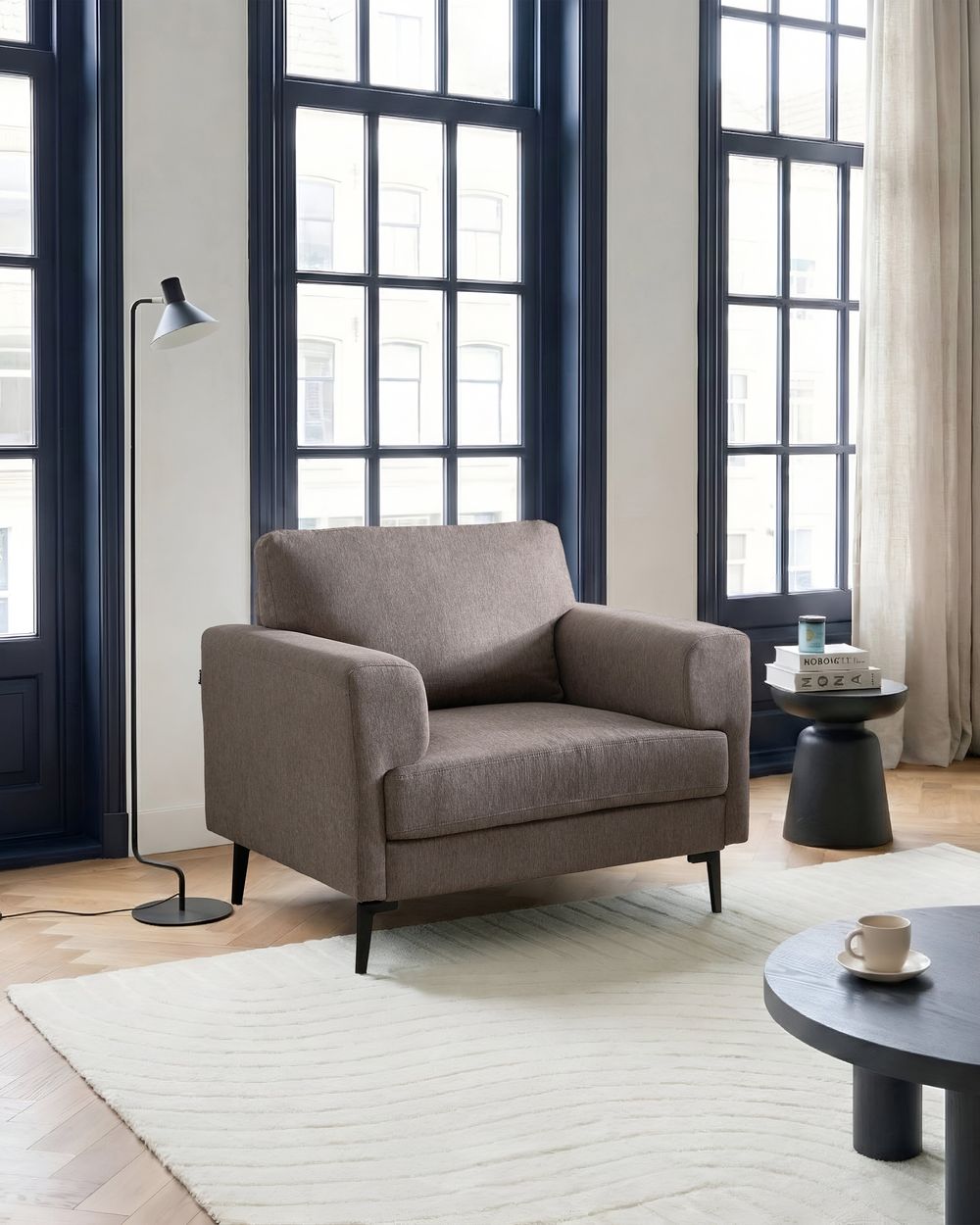Sillón LOUSTO Tela Marrón