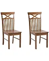 Conjunto de 2 sillas de comedor HOUSTON Madera Marrón