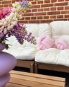 Welurowa poduszka dekoracyjna supeł 20 x 20 cm różowa MALNI_862739