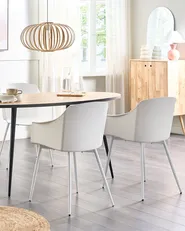 Set of 2 Dining Chairs FONDA White_861984