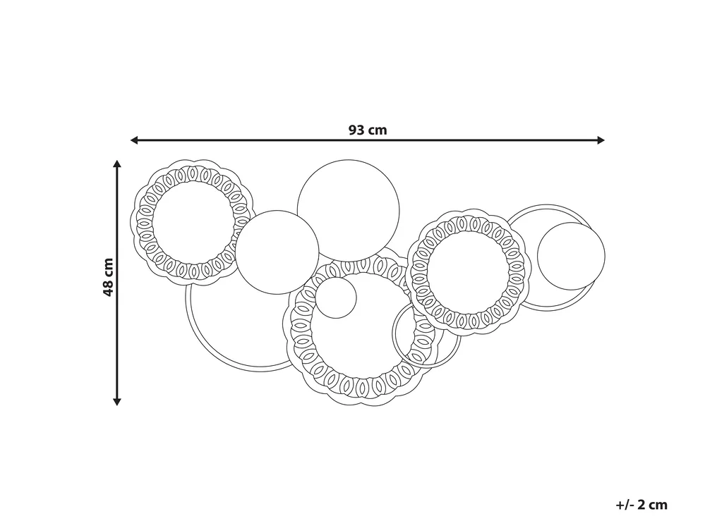 Dekoracja ścienna PLUTONIUM Metal 48 cm Kolorowy_933881