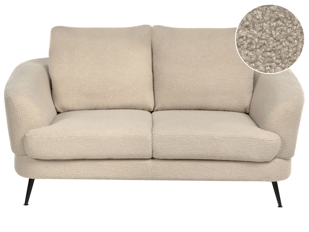 Canapé 2 places KJAER Bouclé Beige clair