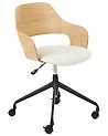 Silla de escritorio NOVATO Lino sintético Beige claro