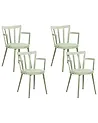 Conjunto de 4 sillas de comedor MORILL Verde claro