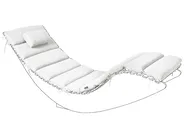 Sun Lounger Pad Cushion BRESCIA PREMIUM 180 x 60 cm Off-White_1065017