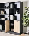 2 Door Bookcase ZEHNA Brown/ Black