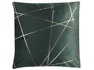 Zestaw 2 poduszek dekoracyjnych PINUS 45 x 45 cm Welur Ciemnozielony Wzór geometryczny_810630